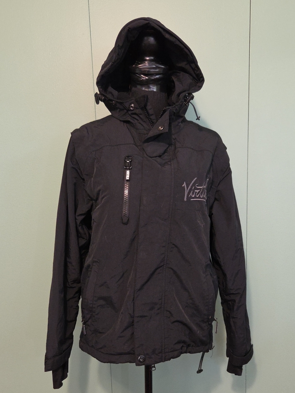 Virtika Black Winter Coat Size Small
